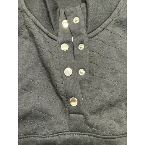 Champion Men's KSU Quarter Snap Pullover Sweatshirt S Black Cotton Blend - Picture 4 of 5